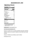 Raw Macadamia Nuts Nutrition Information