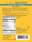 Monin 1 liter sugar free strawberry nutrition Monin 1 liter sugar free strawberry nutrition