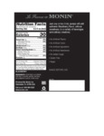 Monin 375 mL Blackberry Concentrated Flavor Nutrition Information