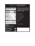 Monin 375 mL Blueberry Concentrated Flavor Nutrition Information