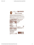 Monin Dark Chocolate Nutrition Monin Dark Chocolate Nutrition