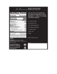 Monin 375 mL Ginger Concentrated Flavor Nutrition Information