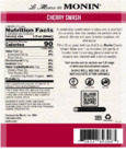 Monin HomeCrafted Cherry Smash Nutrition Monin HomeCrafted Cherry Smash Nutrition