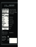 Monin Nutrition Panel