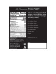 Monin 375 mL Passion Fruit Concentrated Flavor Nutrition Information