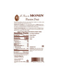 Monin Passion Fruit Nutrition