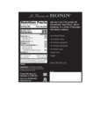 Monin 375 mL Peach Concentrated Flavor Nutrition Information Monin 375 mL Peach Concentrated Flavor Nutrition Information