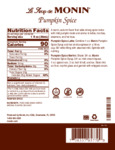 Monin Pumpkin Spice Nutrition Monin Pumpkin Spice Nutrition