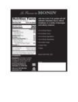 Monin 375 mL Strawberry Concentrated Flavor Nutrition Information