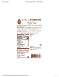 Monin Toffee Nut Nutrition
