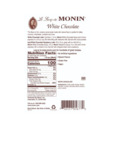 Monin 750 mL Premium White Chocolate Flavoring Syrup Nutrition Information