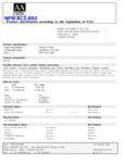 NPN-AL2-B92 Nutrition Sheet