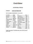 Chefmaster 10.5 oz. Bright Red Liqua-Gel Food Coloring Nutrition Information Chefmaster 10.5 oz. Bright Red Liqua-Gel Food Coloring Nutrition Information