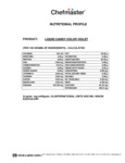 Chefmaster 2 oz. Violet Oil-Based Candy Color Nutrition Information Chefmaster 2 oz. Violet Oil-Based Candy Color Nutrition Information
