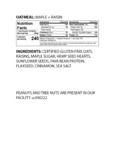 OATMEAL PACKET MAPLE RAISIN 2.1 OZ. THE GFB OATMEAL PACKET MAPLE RAISIN 2.1 OZ. THE GFB