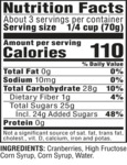 Ocean Spray Jellied Cranberry Sauce #10 Can Nutrition Information Ocean Spray Jellied Cranberry Sauce #10 Can Nutrition Information