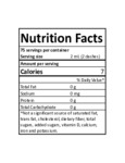 Orange Bitters Nutrition Facts 5 oz