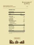 Organic Raspberry Powder Nutritional Panel