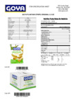 GOYA 3.5 oz. Original Plantain Strips Nutrition Information