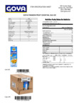 Goya 1 Liter Passion Fruit Cocktail Nutrition Information