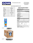 Goya 1 Liter Peach Nectar Nutrition Information
