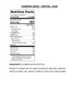 Raw Pumpkin Seeds Nutrition Information