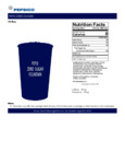 Pepsi Cola Zero Sugar Nutrition Sheet