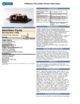 Pillsbury Chocolate Crème Cake Base Nutrition