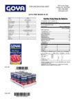 GOYA 47 oz. Pink Beans Nutrition Information