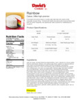 Annie's Rainbow Cake Nutrition