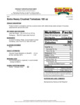 Red Gold Extra Heavy Crushed Tomatoes Nutrition
