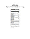 Regal Prairie Style Buffalo Wing Seasoning Nutrition