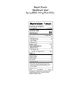 Regal Spicy BBQ Wing Rub 9 oz. Nutrition Information Regal Spicy BBQ Wing Rub 9 oz. Nutrition Information