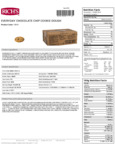 Rich's 1.5 oz. Everyday Preformed Chocolate Chip Cookie Dough Nutrition Sheet