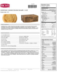 Rich's Everyday Preformed Sugar Cookie Dough Nutrition Information