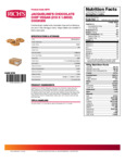 Rich's Jacqueline 1.5 oz. Preformed Vegan Chocolate Chip Cookie Dough Nutrition Information