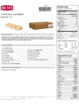 Rich's 12" x 15" Par-Baked Oval Flatbread Crust Nutrition Information