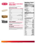 Rich's 18.25 oz. Proof and Bake White Bread Dough Nutrition Information