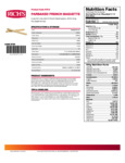 Rich's 22 1/2" Par-Baked French Baguette Nutrition Information Rich's 22 1/2" Par-Baked French Baguette Nutrition Information