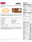 Rich's 10" Gluten-Free Par-Baked Seasoned Cauliflower Pizza Crust Nutrition Information Rich's 10" Gluten-Free Par-Baked Seasoned Cauliflower Pizza Crust Nutrition Information