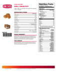 Rich's 1.02 oz. Unfilled Cream Puff Pastry Shell Nutrition Information