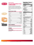 Rich's 35.27 oz. Sliced Italian Panini Bread Nutrition Information