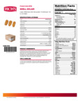Rich's 1 oz. Unfilled Eclair Shell Nutrition Information