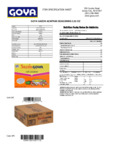 GOYA 3.52 oz. Sazon Seasoning (with Azafran) Packets Nutrition Information