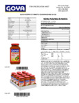 GOYA 24 OZ. Sofrito Tomato Cooking Base Nutrition Information