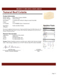 Beef Gelatin Nutrition