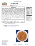 Spring Glen Beef Stew Nutrition Information