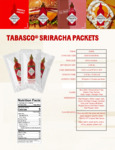Tabasco Sriracha Packet Nutrition