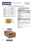 GOYA 24 oz. Tapioca Starch Nutrition Information