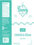 TOPPING COOKIES AND CREAM CHOPPED 25# CREAMERY AVE TOPPING COOKIES AND CREAM CHOPPED 25# CREAMERY AVE